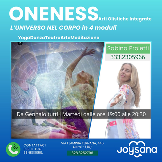 Oneness – Da Gennaio tutti i Martedì dalle 19:00 alle 20:30